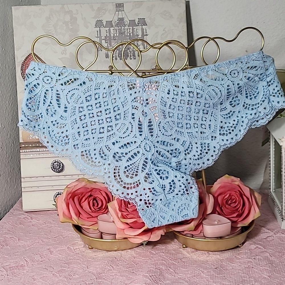 VICTORIA'S SECRET  Lovely  Dream Angels Blue Cheeky Panties NWT 1899